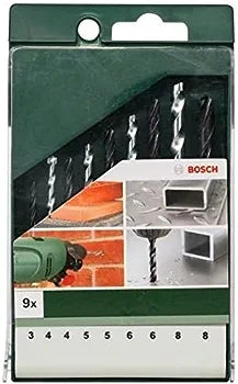 Bosch drill bit set for concrete drilling 9 pcs| Advanced solutions tools| حلول متقدمة للعدد