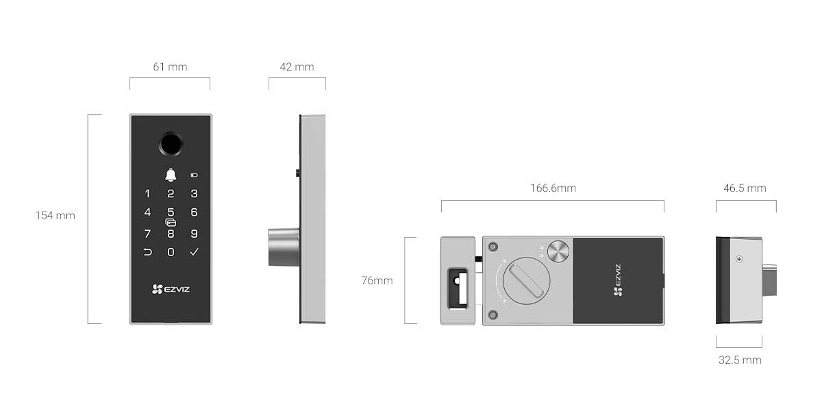 EZVIZ DL03 Pro Smart Edge Lock for Front Doors