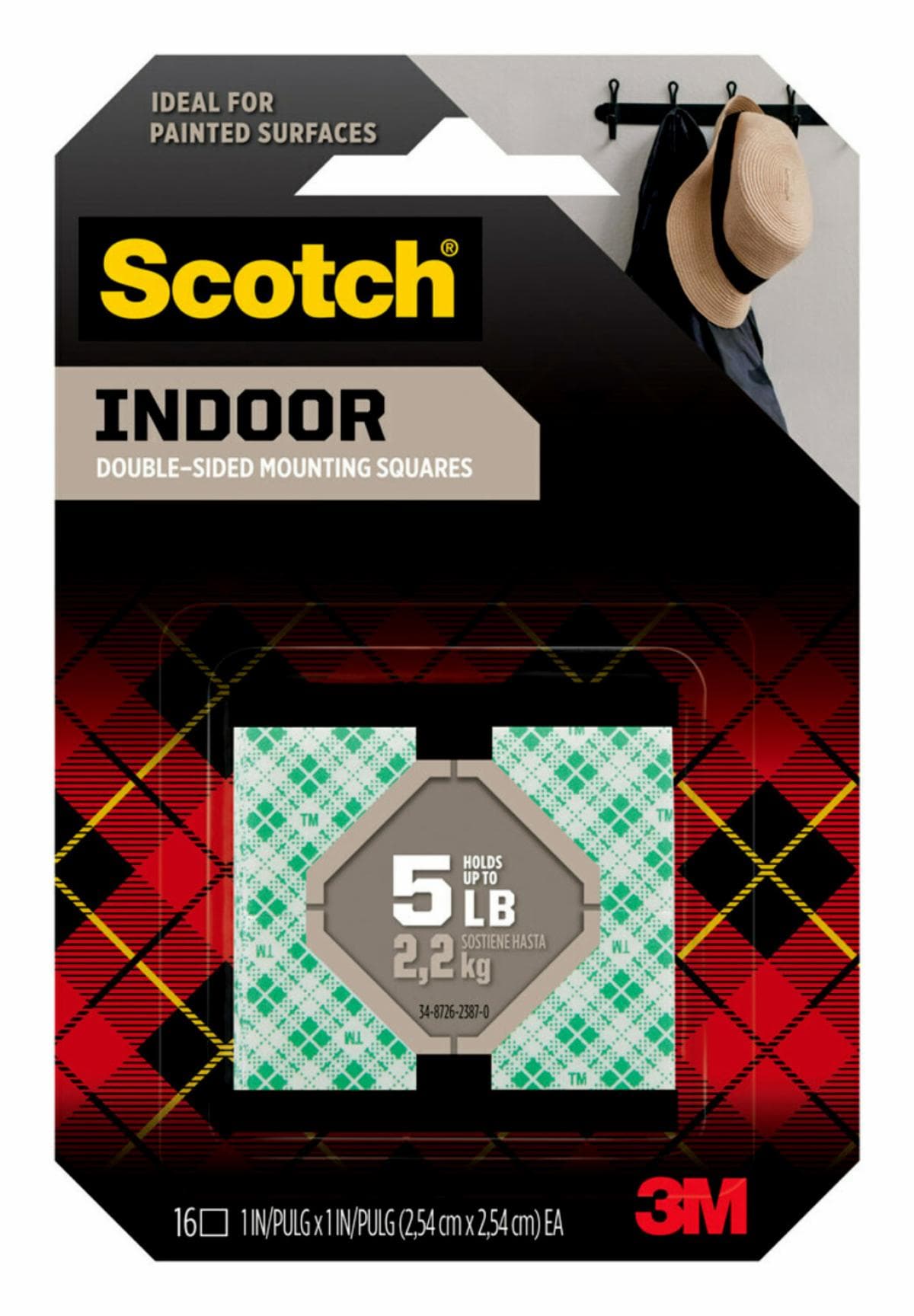 Scotch Indoor Double-sided Mounting Squares, 2.54 cm x 2.54 cm, 16/Pack - Advanced Solutions Tools II حلول متقدمة للعدد