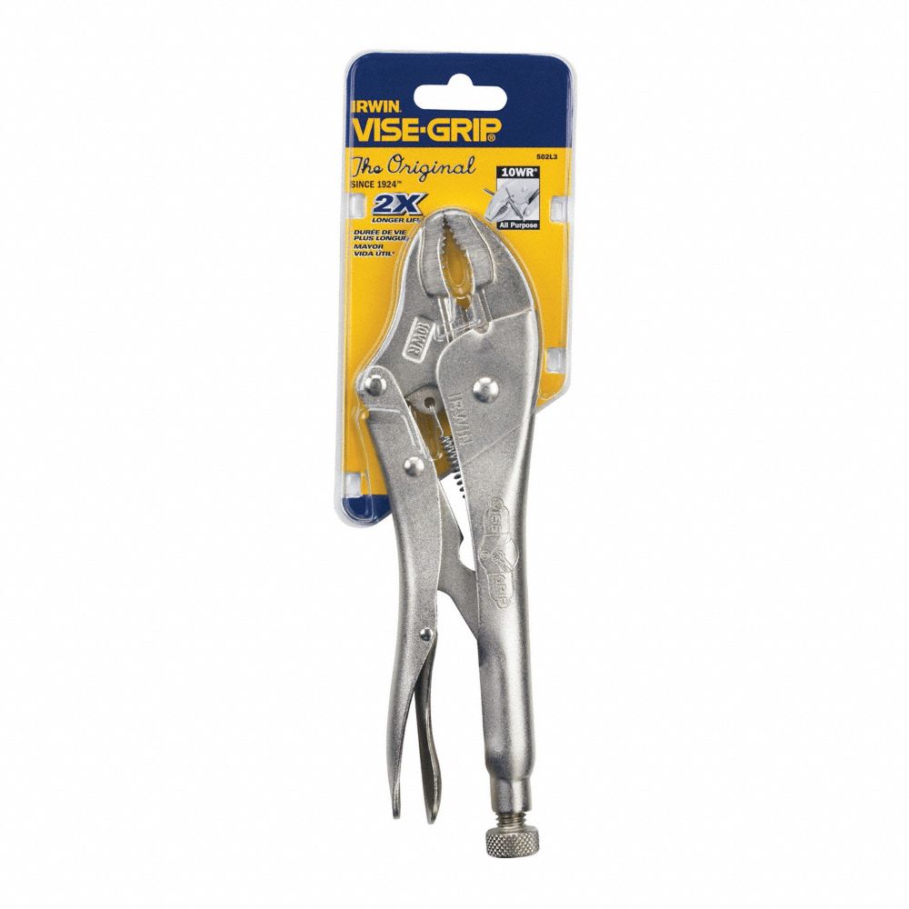 Irwin Curved Jaw Locking Pliers with Wire Cutter, 10 in